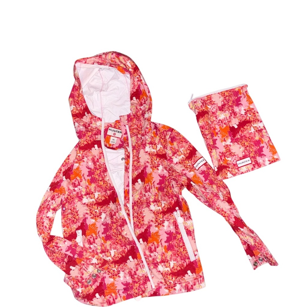 Girls HunterXTarget Floral Hooded Jacket with Pouch
